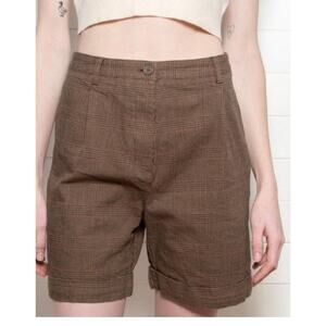 Brandy Melville Brown Plaid Shorts